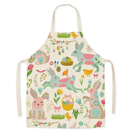 Easter Theme Flax Sleeveless Apron PW-WG92721-02-1