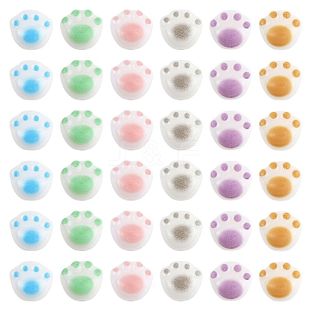 30Pcs 6 Colors Opaque Acrylic Beads FIND-YW0008-06-1