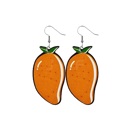 PU Leather Dangle Earrings PW-WGD51FB-01-1