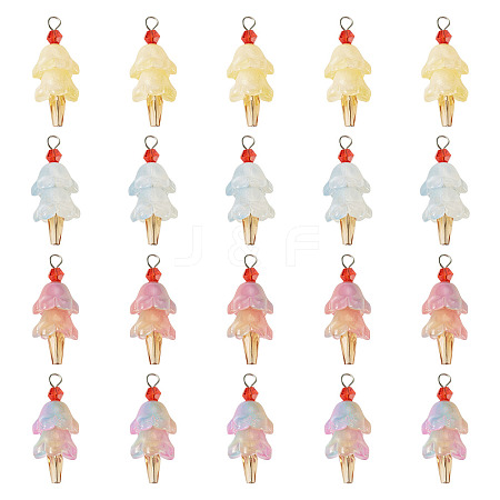 20Pcs 4 Styles Glass Ice Cream Pendants PALLOY-TAC0242-03-1