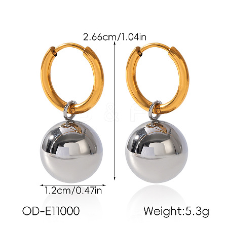 304 Stainless Steel Stud Dangle Earrings WGF19D0-01-1