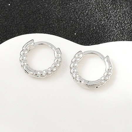 Brass Huggie Hoop Earrings KK-CBA8324-18E-P-1