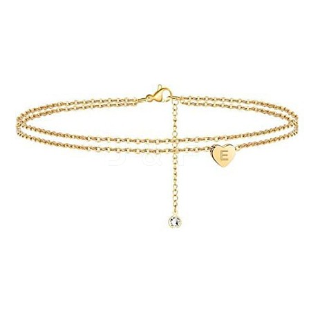 Heart Brass with Crystal Rhinestone Anklets FS-WGC43DA-22-1