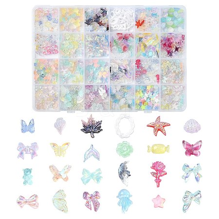 Mixed Shapes Resin Cabochons MRMJ-CJC0001-16-1