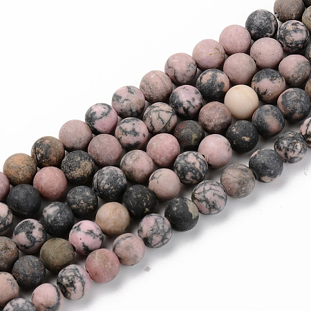 Natural Rhodonite Beads Strands G-S369-010B-A-1