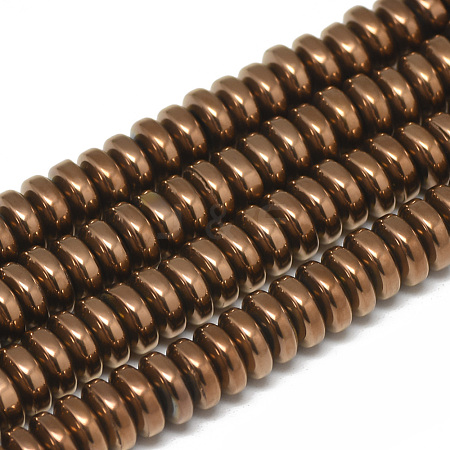 Electroplate Non-magnetic Synthetic Hematite Beads Strands G-T061-42E-1