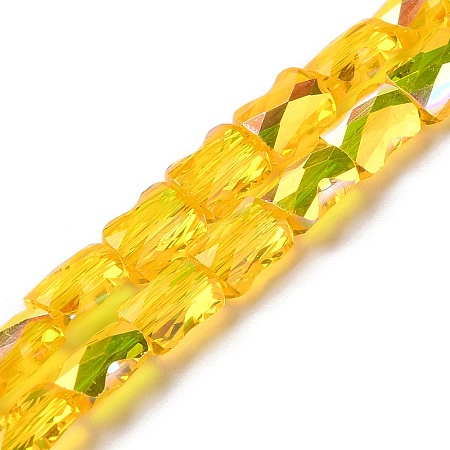Transparent Electroplate Glass Beads Strands GLAA-Q099-J01-05-1