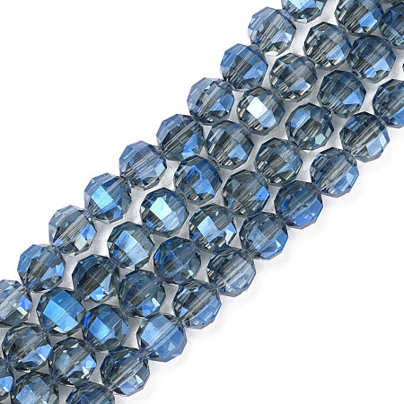 Transparent Electroplate Glass Beads Strands EGLA-N006-038B-1