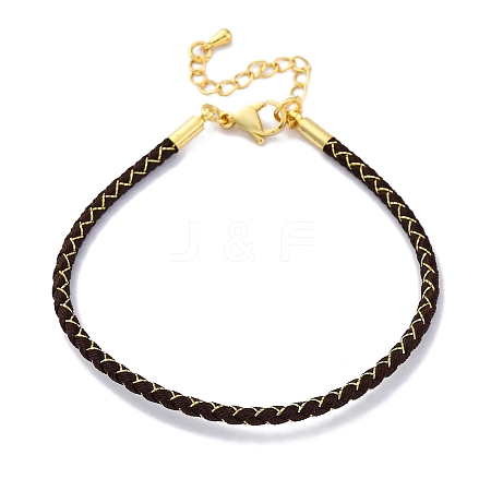 Polyester Cord Braided Bracelet Makings MAK-Z003-01G-30-1