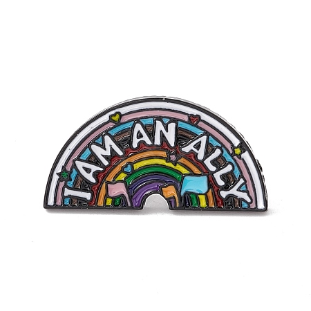 Word I Am An Ally Enamel Pin JEWB-E016-13EB-04-1