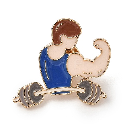 Fitness Theme Enamel Pins JEWB-Q012-01B-1