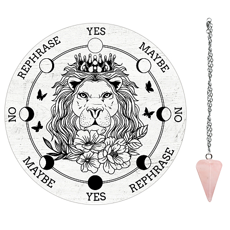 AHADEMAKER 1Pc Cone/Spike/Pendulum Natural Rose Quartz Stone Pendants DIY-GA0004-24I-1