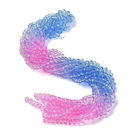 Transparent Painted Glass Beads Strands X1-DGLA-A034-T6mm-A08-1