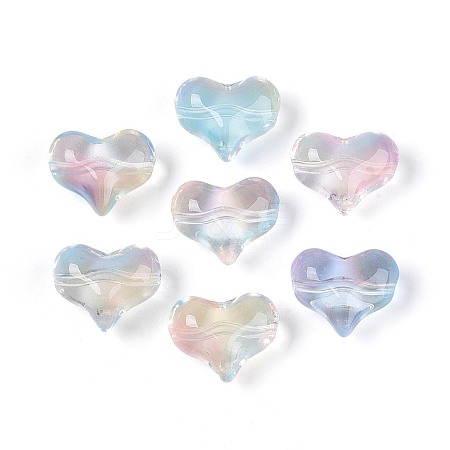 Transparent Glass Beads GLAA-T025-28B-1