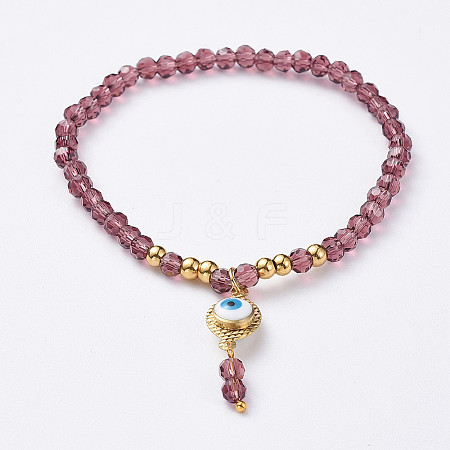 Glass Beads Stretch Bracelets BJEW-JB04760-03-1