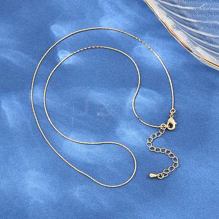 0.7MM Brass Boston Link Chain Necklaces for Women NJEW-Q351-02G-1