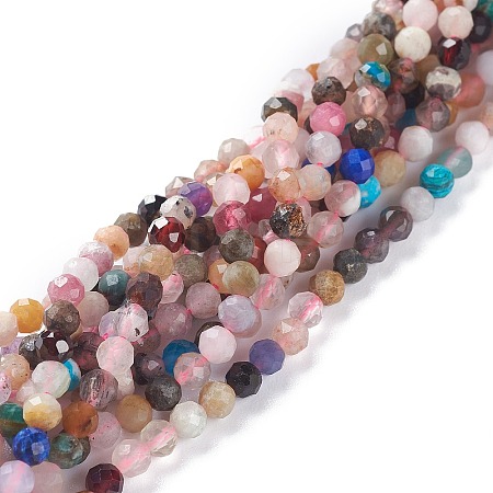 Natural Mixed Gemstone Beads Strands X-G-A026-A04-4mm-1