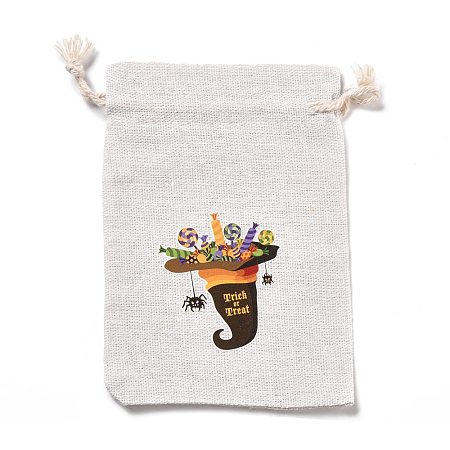 Halloween Cotton Cloth Storage Pouches ABAG-M004-01K-1