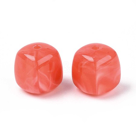 Opaque Acrylic Beads X-OACR-ZX006-33E-1