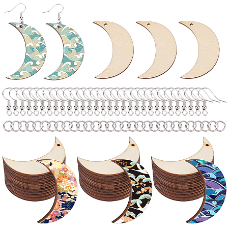 DIY Moon Drop Earring Making Kits DIY-SC0018-65-1