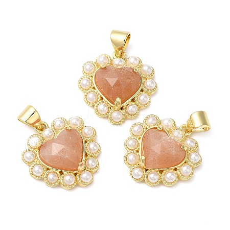 Natural Sunstone Pendants G-E599-05G-A02-1