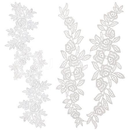 Gorgecraft 2 Sets 2 Style Lace Embroidery Costume Accessories DIY-GF0004-91-1