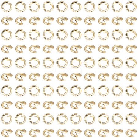 Brass Twister Clasps KK-BBC0025-17B-G-1