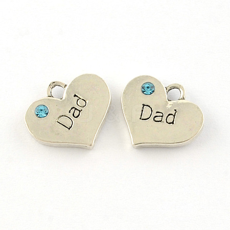 Alloy Rhinestone Pendants X-TIBE-R313-042AS-01-1