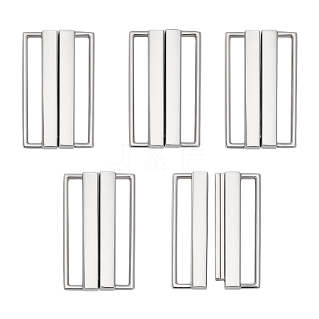 5Pcs Rectangle Alloy Waist Belt Buckles FIND-PH0027-19-1
