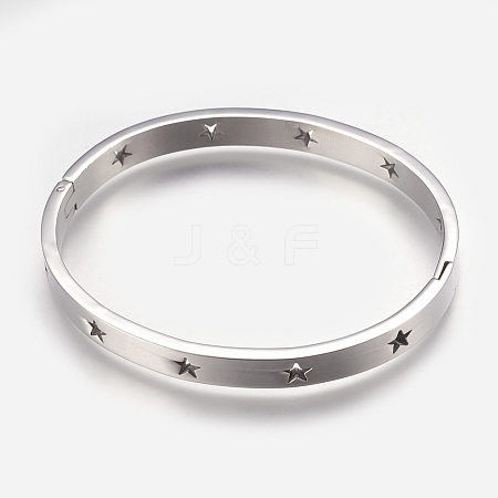 Tarnish Resistant 304 Stainless Steel Bangles LS-BJEW-P192-13P-1