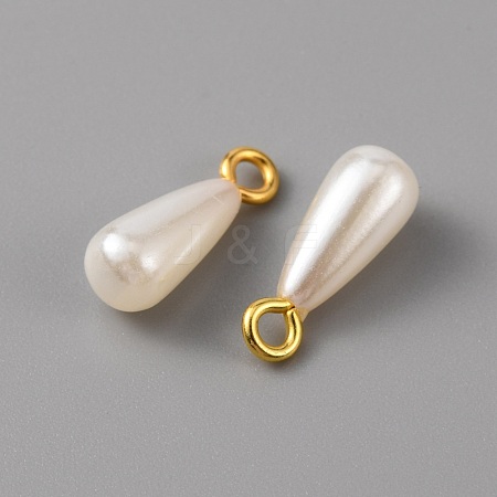ABS Plastic Imitation Pearl Pendants KY-WH0045-25A-G-1