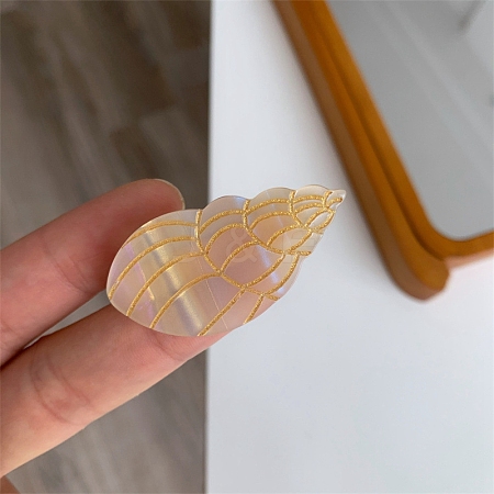 Conch Acetate Cute Plaid Hair Clip PW-WG8EA8C-06-1