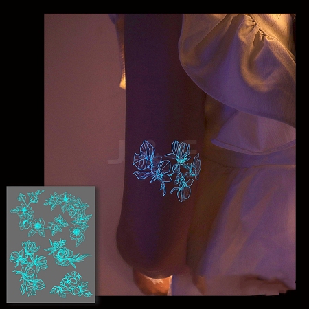 Luminous Removable Temporary Water Proof Tattoos Paper Stickers PW-WG10232-04-1