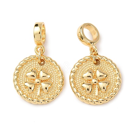 Brass European Dangle Charms KK-H278-01G-04-1