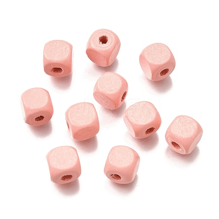 Spray Painted Wooden Beads WOOD-P021-01B-25-1