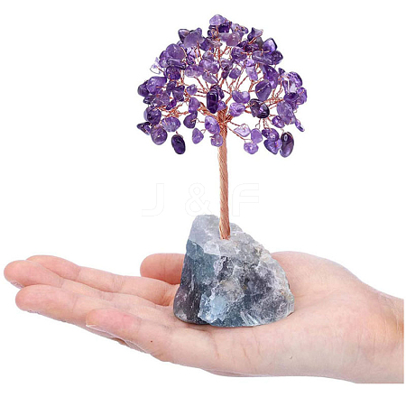 Natural Amethyst Chips Tree Decorations PW-WG15053-06-1