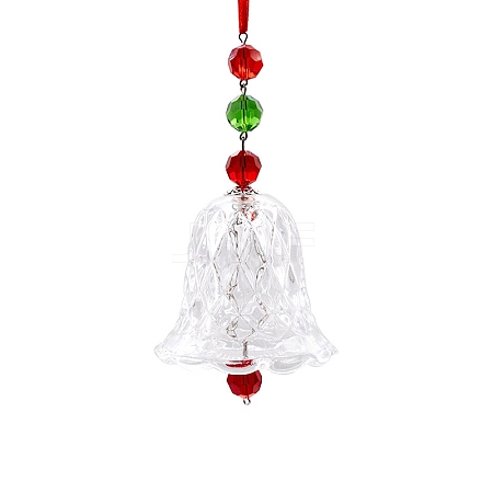 Glass Christmas Bell Hanging Ornaments PW-WG68048-02-1