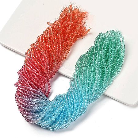 Transparent Painted Glass Beads Strands DGLA-A034-T1mm-A11-1