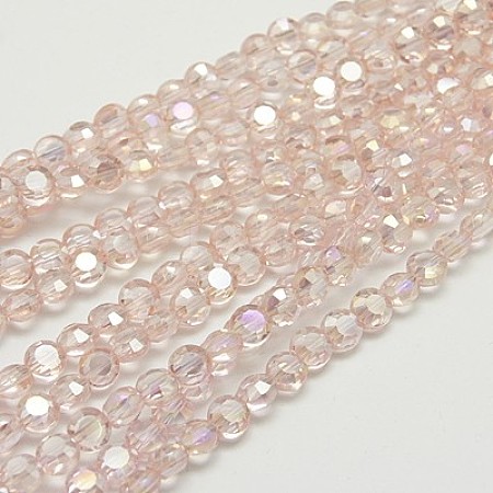 Electroplate Glass Beads Strands X-EGLA-D019-32-1
