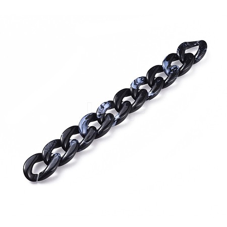 Acrylic Curb Chains X-AJEW-JB00505-07-1