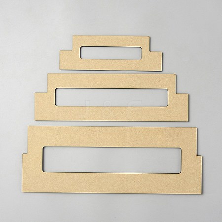 3Pcs Rectangle MDF Wood Ribbon Ruler DIY-WH0430-891D-1
