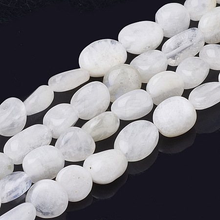 Natural Rainbow Moonstone Beads Strands G-Q961-27-1