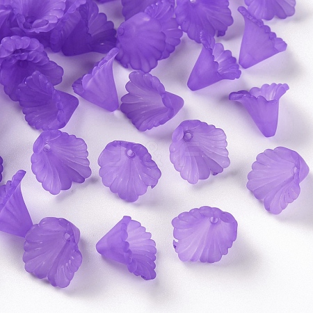 Frosted Acrylic Bead Caps MACR-S371-10A-747-1