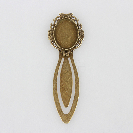 Iron Bookmark Cabochon Settings PALLOY-N0084-23AB-NF-1