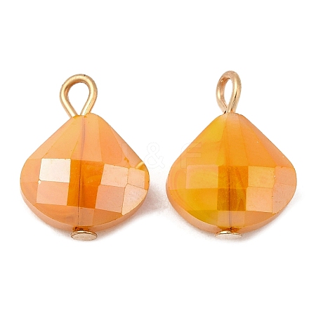 Imitation Jade Glass Pendants KK-Q777-04LG-1