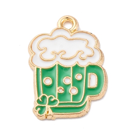 Saint Patrick's Day Alloy Enamel Pendants FIND-M060-24A-G02-1