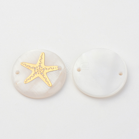 Freshwater Shell Links connectors X-SHEL-S247-13-1