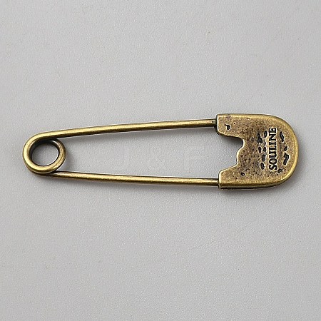 Zinc Alloy Safety Pins JEWB-WH0030-78H-1