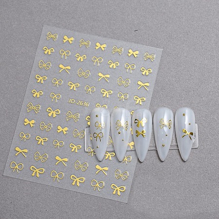 Bowknot Self Adhesive Nail Art Stickers PW-WG37ABF-03-1