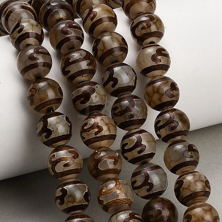 Tibetan Style dZi Beads Strands GG-CBA4812-B08-10MM-1